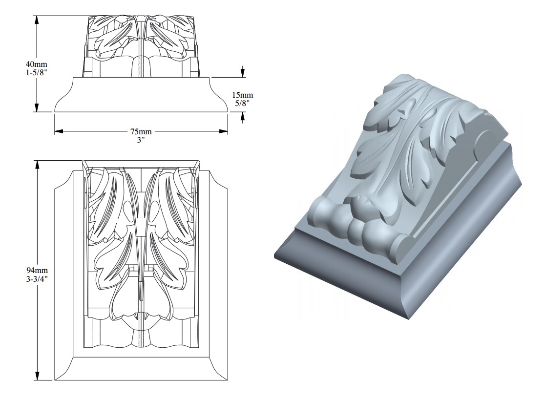 Вставка для карниза под покраску Orac Decor Orac Luxxus C307A 75×94×4