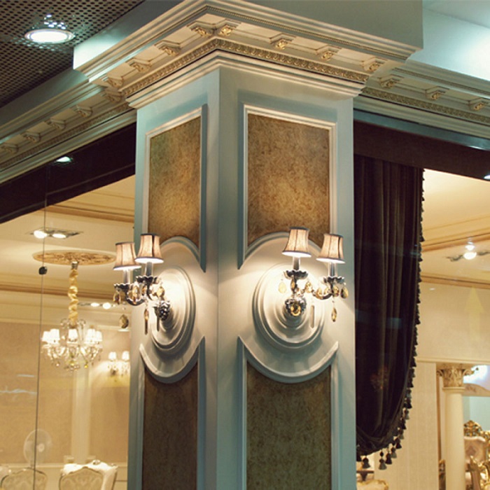 Вставка для карниза под покраску Orac Decor Orac Luxxus C307A 75×94×4 фото в интерьере