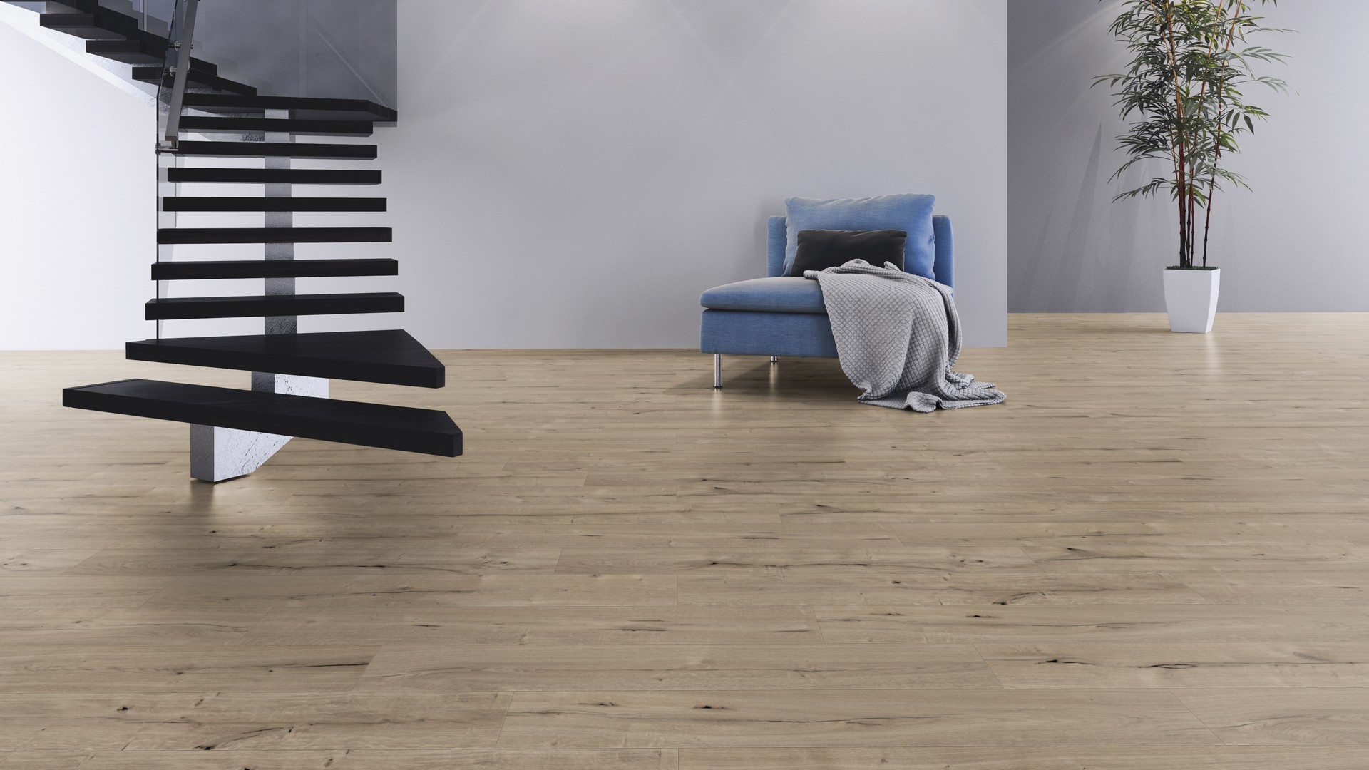 Паркетная доска Kaindl Aqua Pro Wood Дуб Bristol O272 LU 1383×244×8,5 фото в интерьере