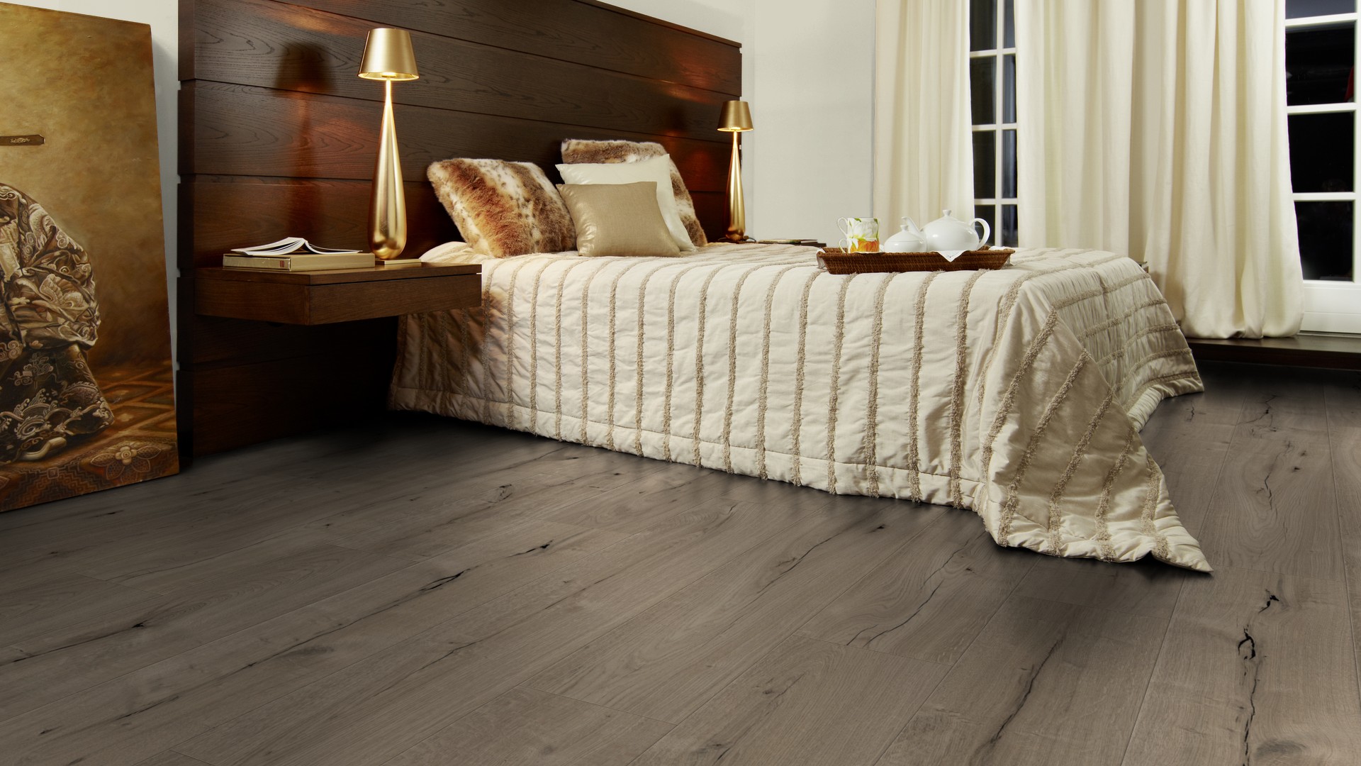 Паркетная доска Kaindl Aqua Pro Wood Дуб Bristol O272 LU 1383×244×8,5 фото в интерьере
