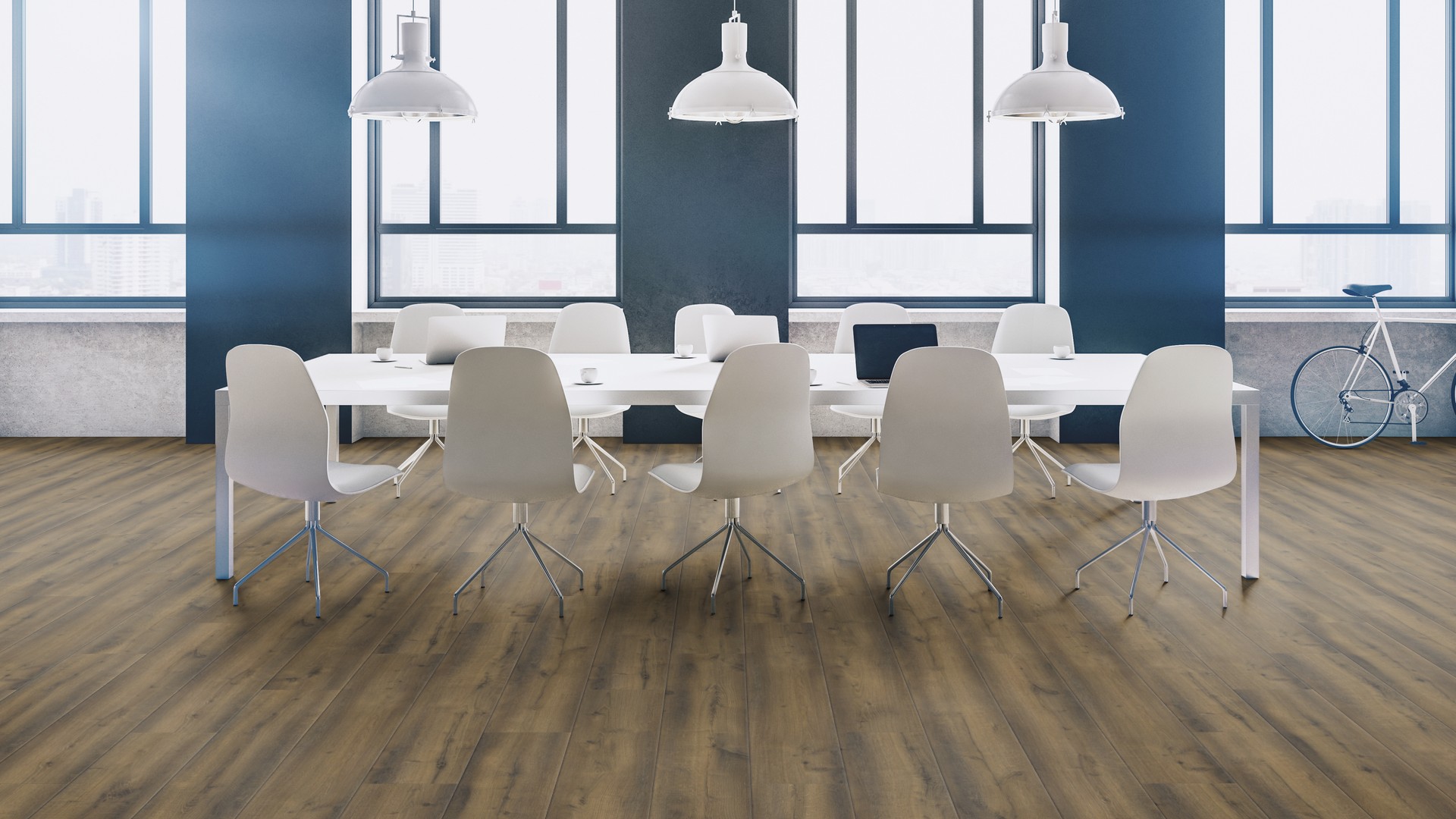 Паркетная доска Kaindl Aqua Pro Wood Дуб Roast O352 LU 1383×244×8,5 фото в интерьере