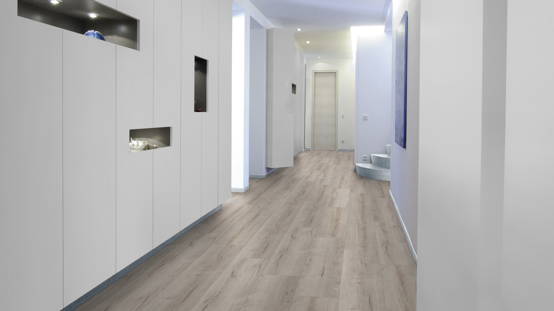 Ламинат Kaindl Natural Touch Широкая доска Дуб Claymono К4426 RI 1383×244×8 фото в интерьере