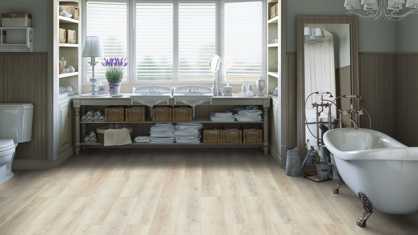 Кварцвиниловый SPC ламинат Tarkett Art Vinyl Deep House Oswald 1400×225×4,6 фото в интерьере