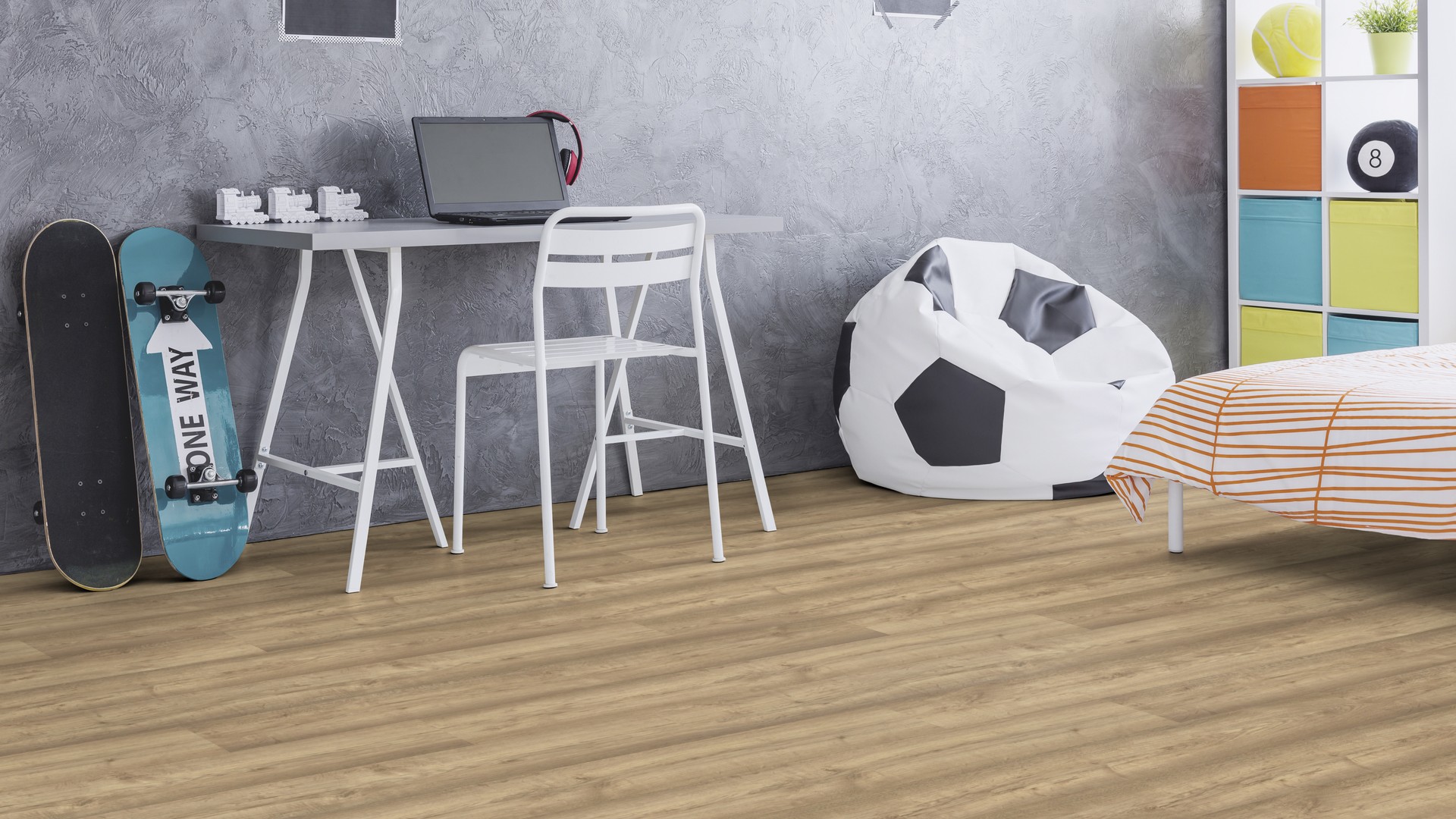 Ламинат Kaindl Classic Touch Стандартная доска Дуб York 37434 EG 1383×193×8 фото в интерьере