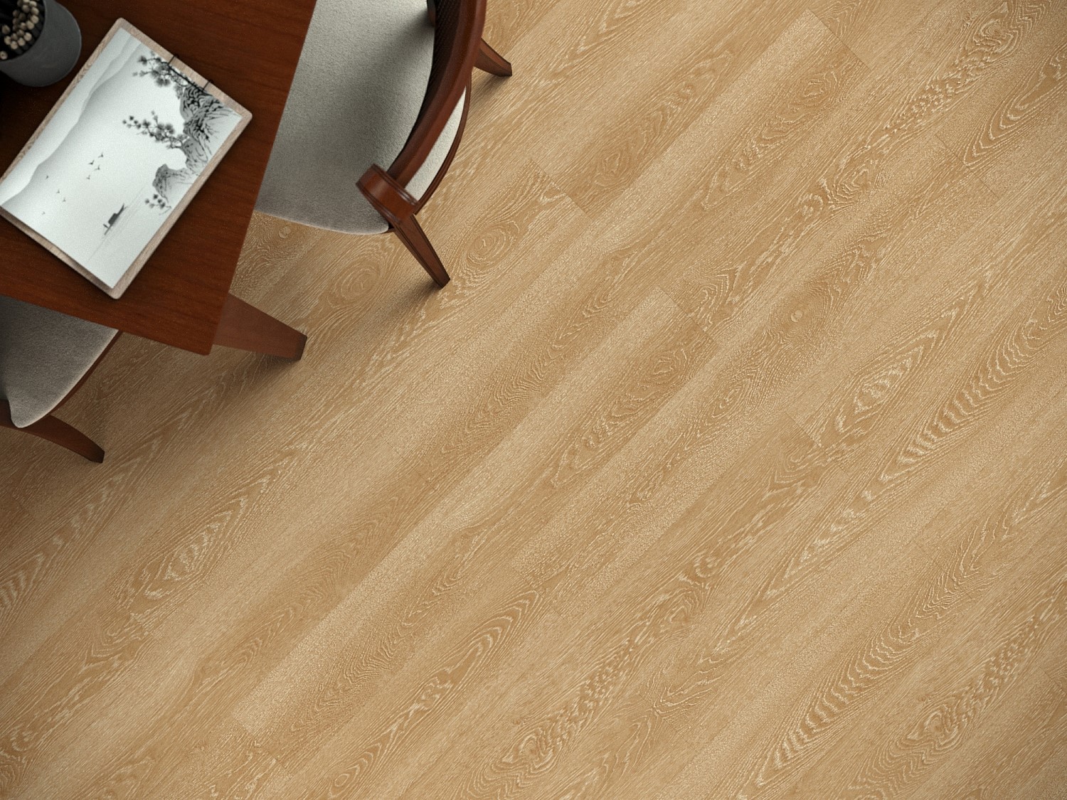 Кварцвиниловая плитка EcoClick клеевая Rich Дуб Шампань NOX-2052 1200×180×2,5