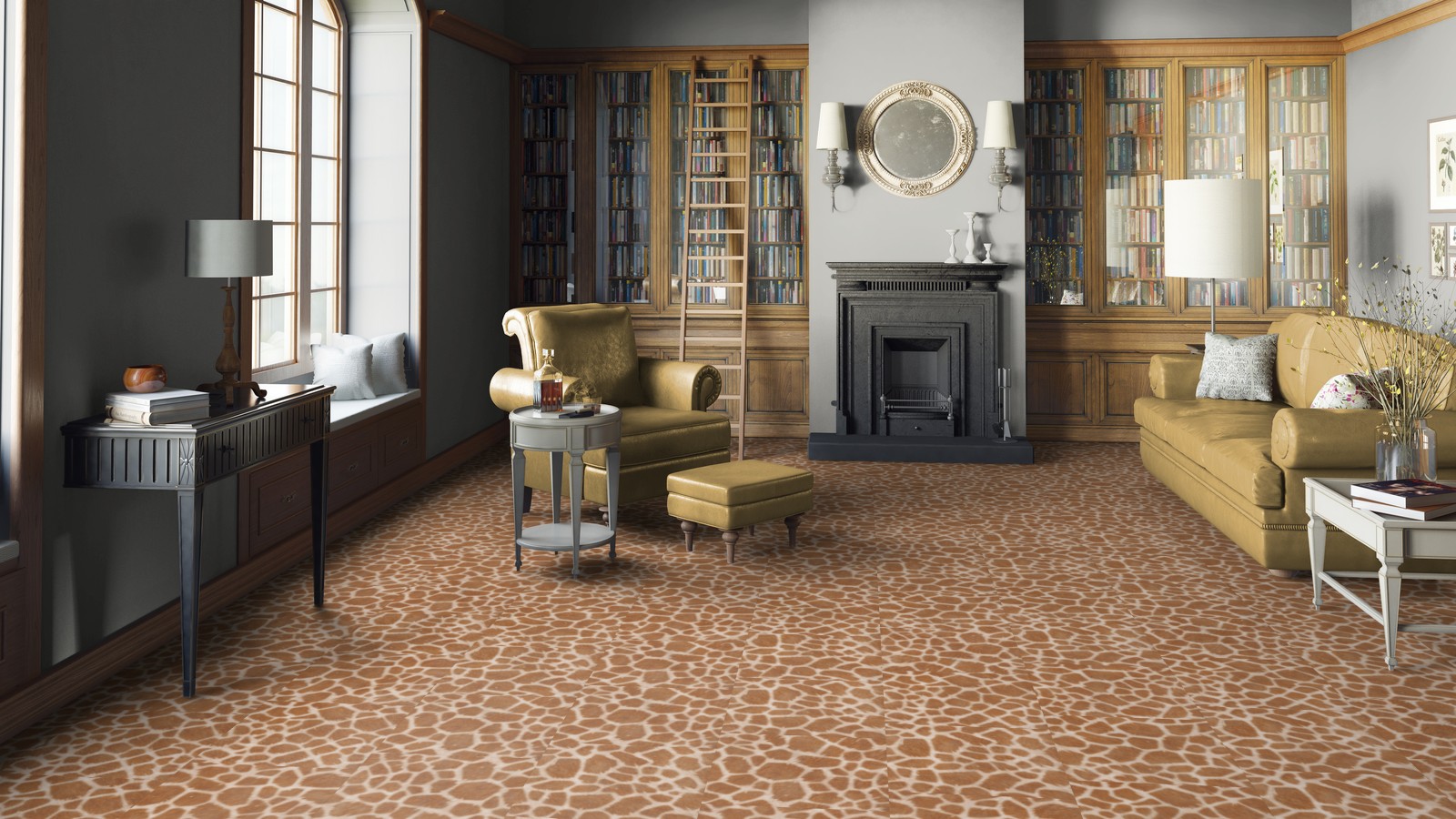 Кварцвиниловая плитка Tarkett Art Vinyl клеевая Lounge Digi Edition Benny DJ 457,2×457,2×3 фото в интерьере