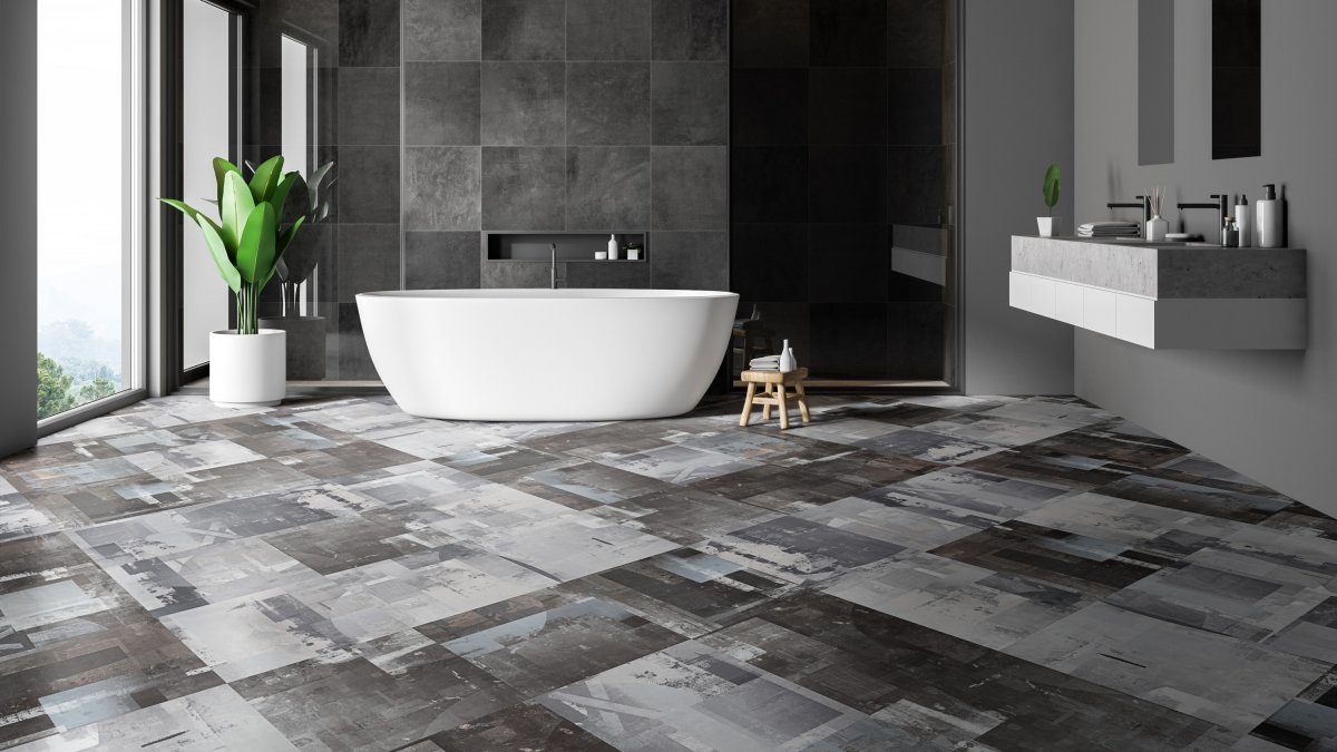 Кварцвиниловая плитка Tarkett Art Vinyl клеевая Lounge Digi Edition Thomas DJ 457,2×457,2×3 фото в интерьере