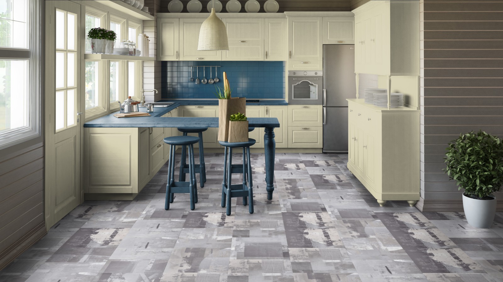 Кварцвиниловая плитка Tarkett Art Vinyl клеевая Lounge Digi Edition Thomas DJ 457,2×457,2×3 фото в интерьере