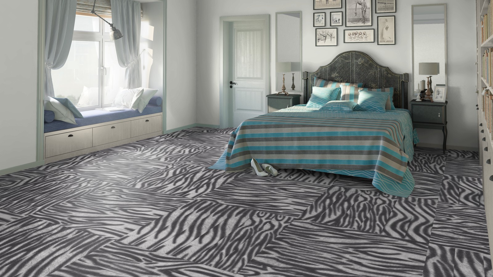 Кварцвиниловая плитка Tarkett Art Vinyl клеевая Lounge Digi Edition Julian DJ 914,4×152,4×3 фото в интерьере