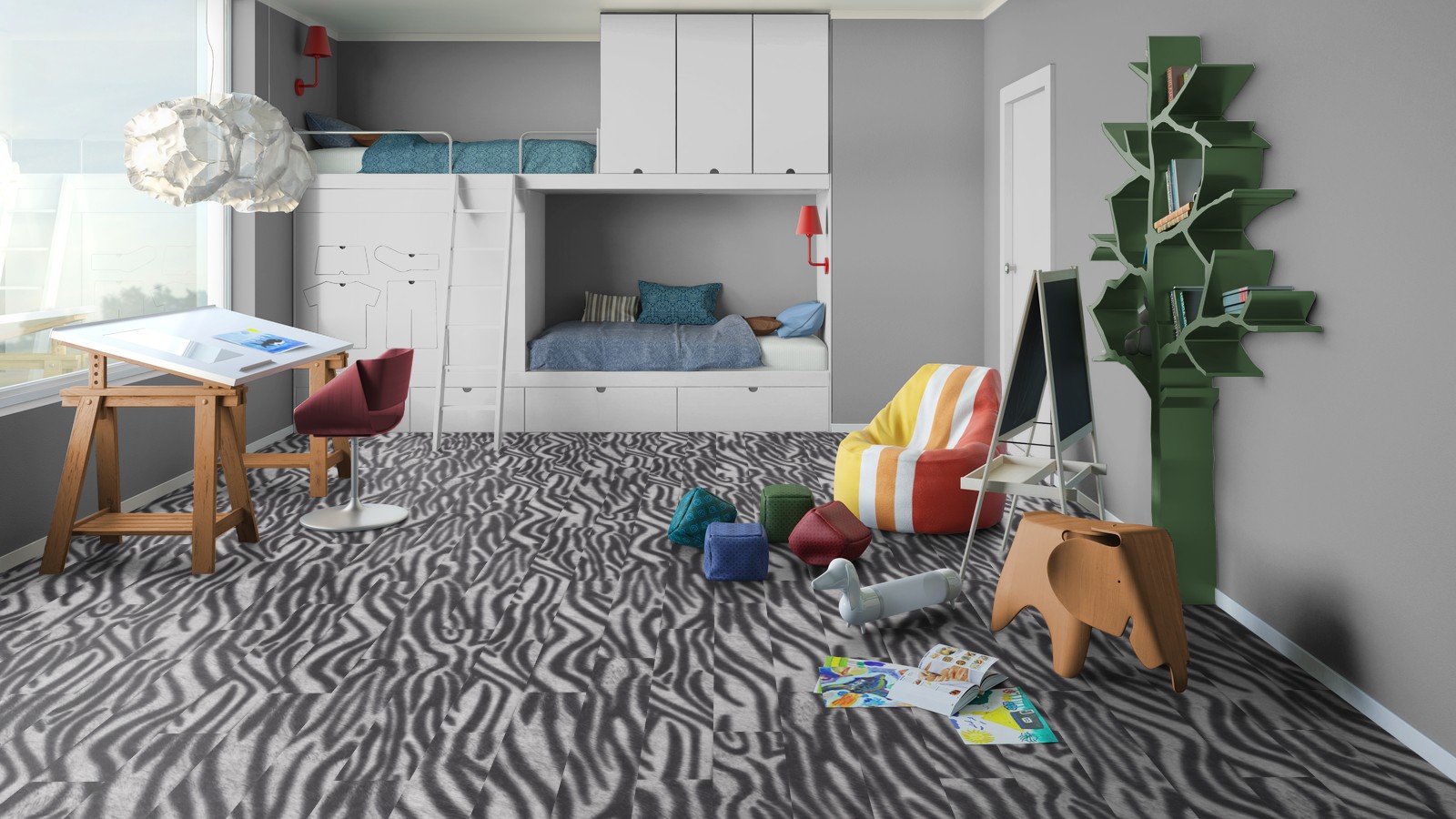 Кварцвиниловая плитка Tarkett Art Vinyl клеевая Lounge Digi Edition Julian DJ 914,4×152,4×3 фото в интерьере