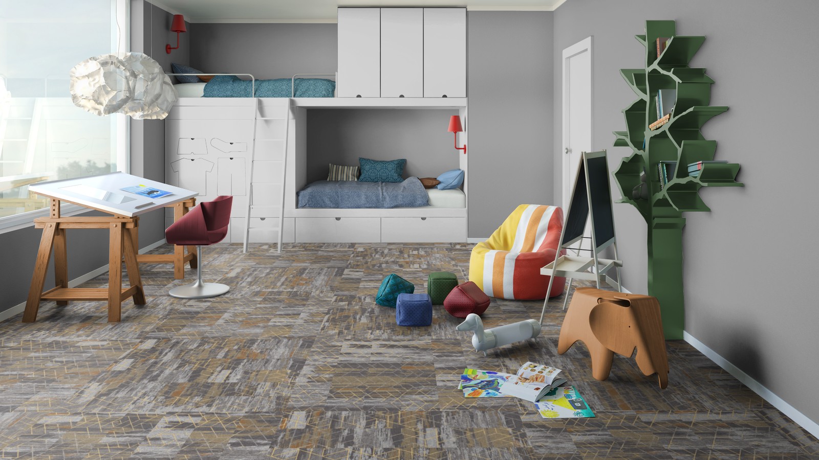 Кварцвиниловая плитка Tarkett Art Vinyl клеевая Lounge Digi Edition David DJ 914,4×152,4×3 фото в интерьере