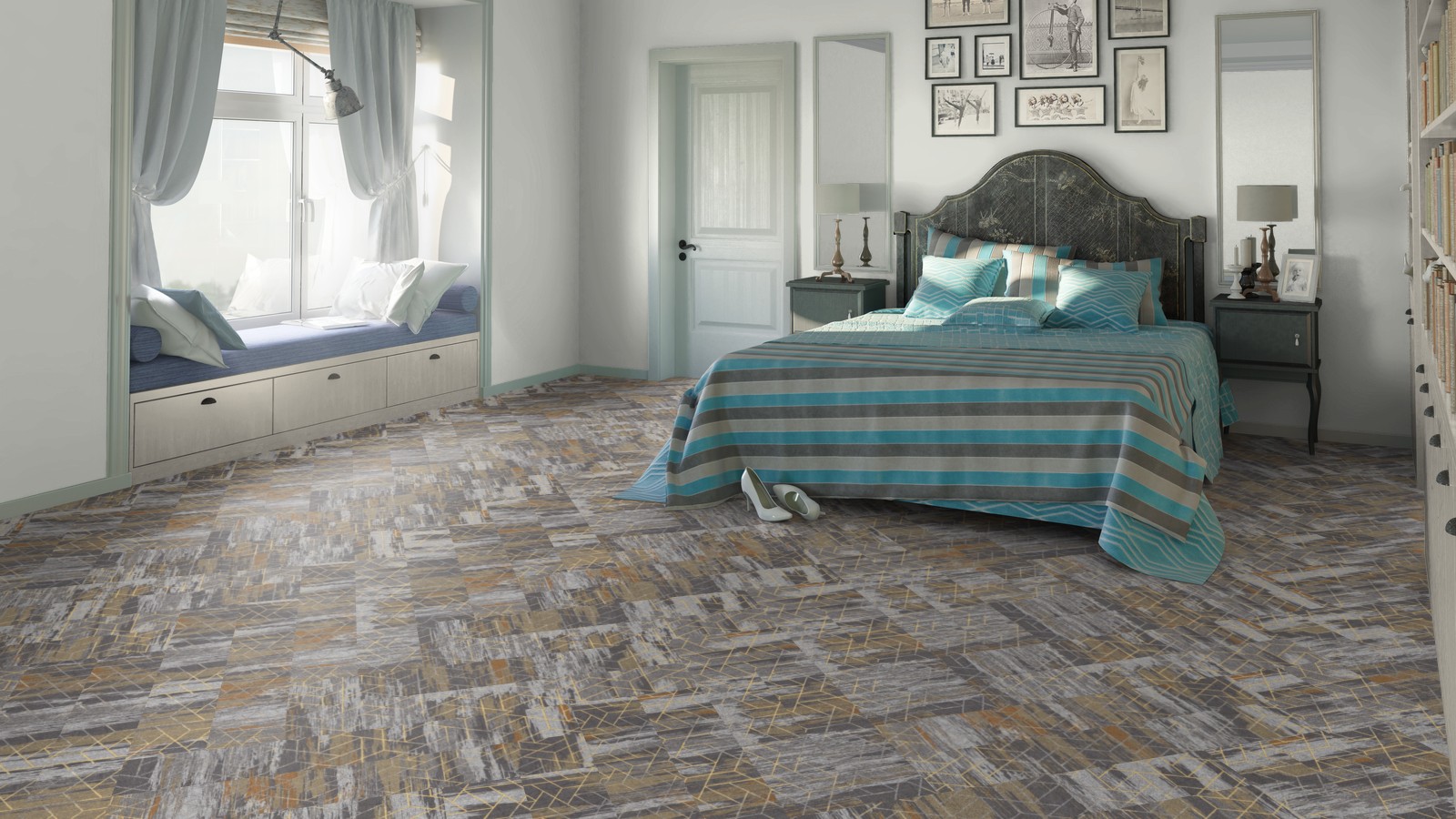 Кварцвиниловая плитка Tarkett Art Vinyl клеевая Lounge Digi Edition David DJ 914,4×152,4×3 фото в интерьере