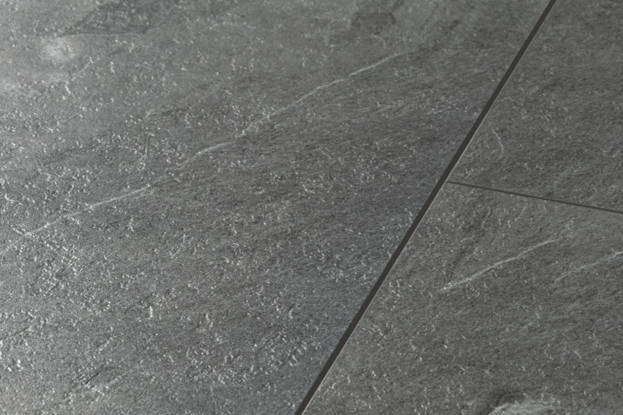 Кварцвиниловая плитка Quick Step клеевая Ambient Glue Plus Сланец серый AMGP40034 1305×327×2,5