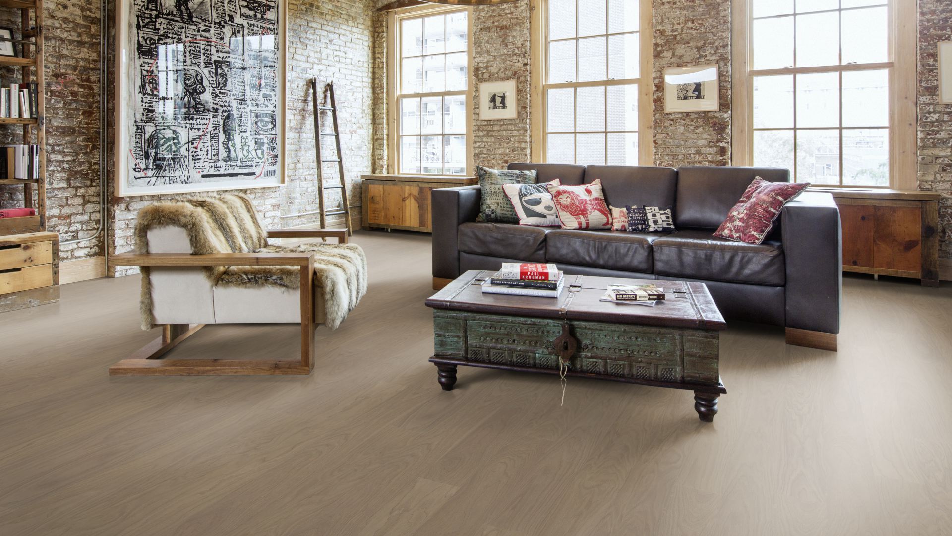 Паркетная доска Kahrs Life Дуб Earl Grey LTCLRW3006-150 Calm 1810×150×7 фото в интерьере