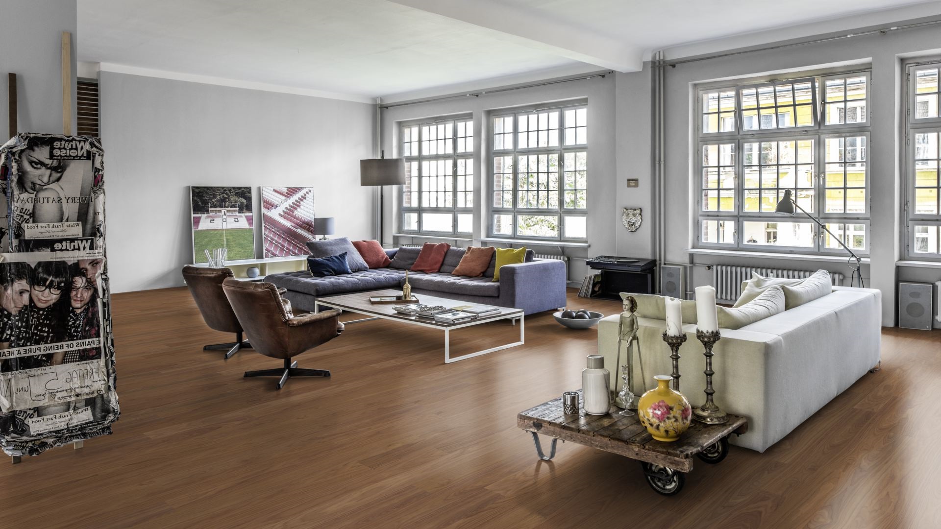 Паркетная доска Kahrs Life Орех Pure Walnut LTCLRW3010-150 Calm 1810×150×7 фото в интерьере