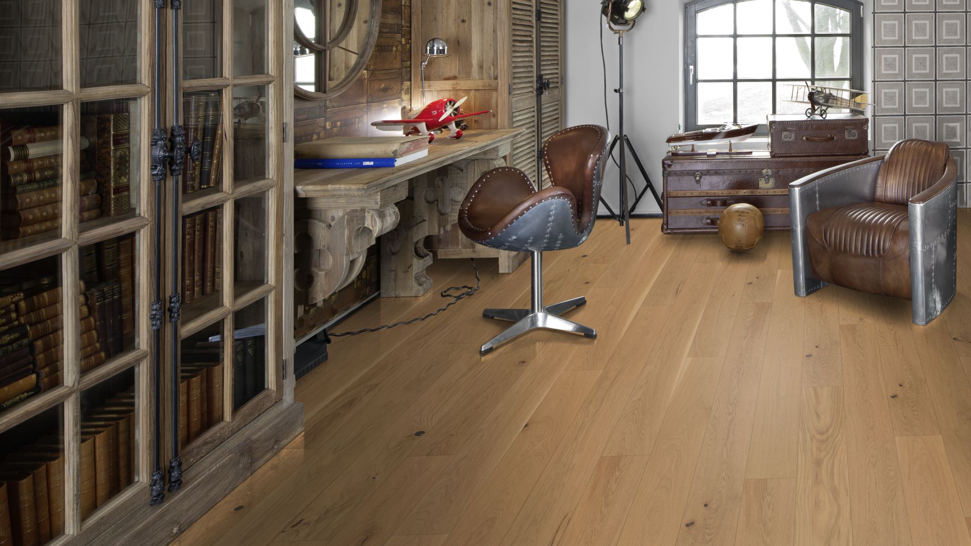 Паркетная доска Kahrs Люкс Дуб Бисквит Biscotti 151N51EKK4KW200 Lively 2000×151×15 фото в интерьере