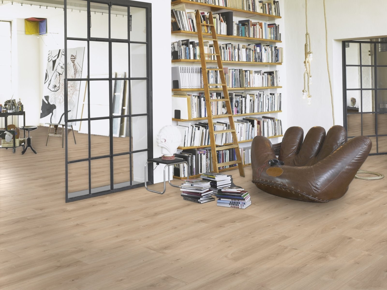 Ламинат Parador Hydron 600 Дуб Авант шлифованный 1744806 1285×243×9 фото в интерьере