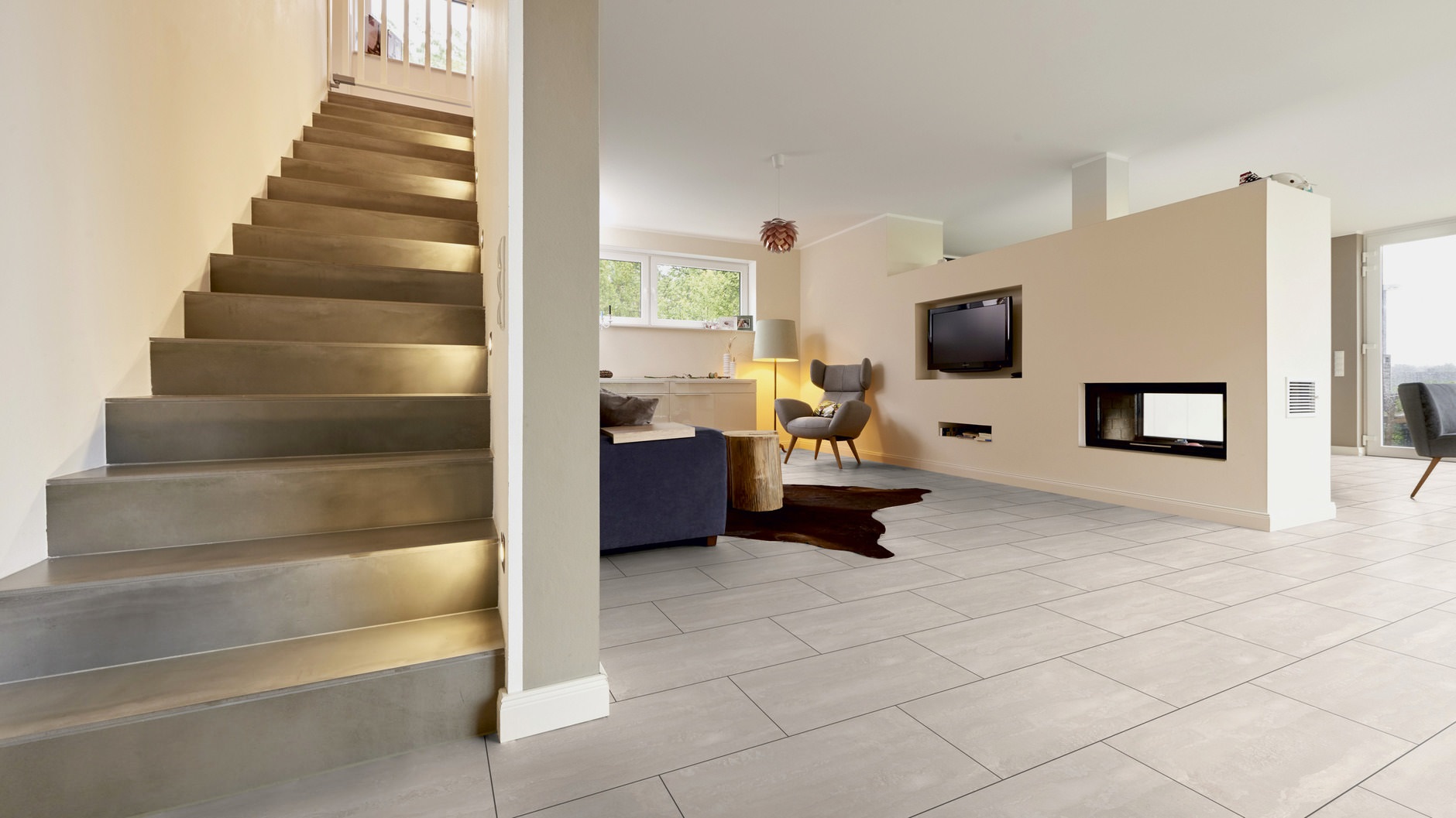 Ламинат Ter Hurne Dureco Stone Line Камень Драгоценно-белый 2817/B01 635×327×12 фото в интерьере