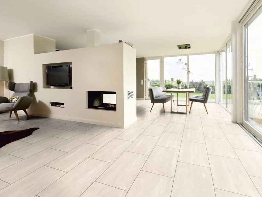 Ламинат Ter Hurne Dureco Stone Line Камень Драгоценно-белый 2817/B01 635×327×12 фото в интерьере