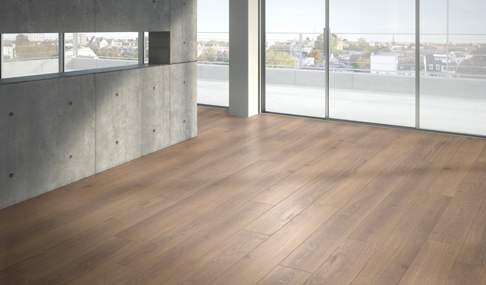 Ламинат Parador Trendtime 6 Дуб Студийный медовый 1744708 2200×243×9 фото в интерьере