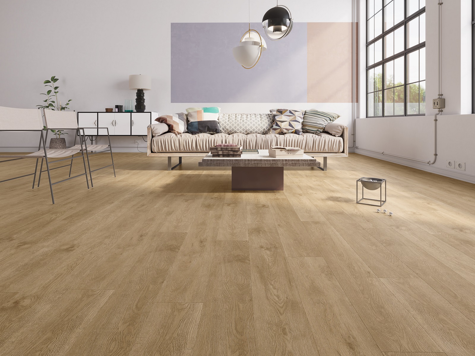 Кварцвиниловый SPC ламинат Evofloor Life Click Oak Flores Дуб Флорес S018 1220×184×4,2 фото в интерьере