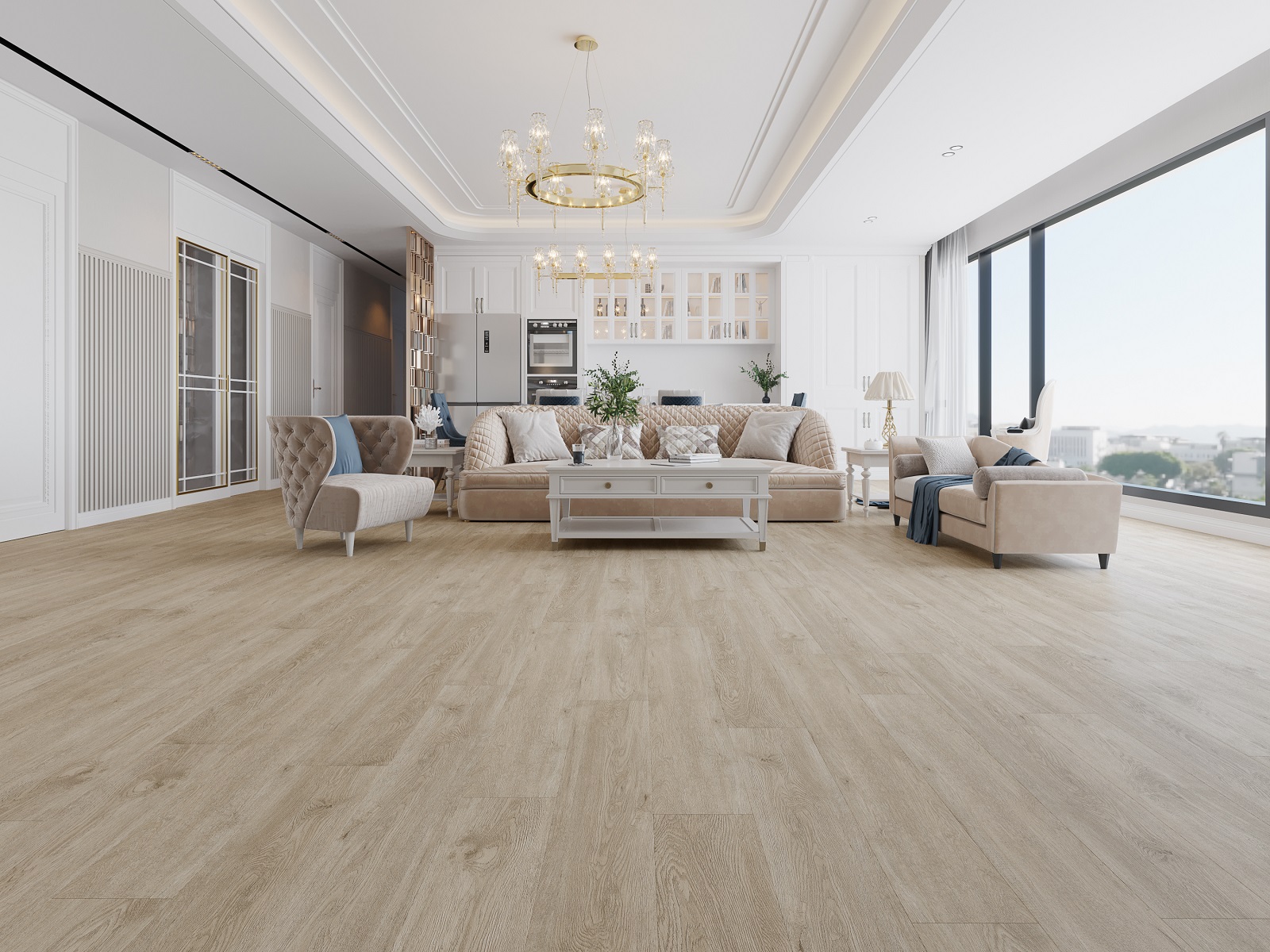 Кварцвиниловый SPC ламинат Evofloor Life Click OakCite Дуб Сите S027 1220×184×4,2 фото в интерьере