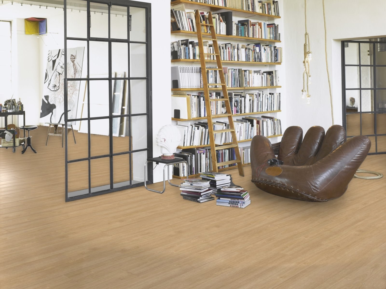 Ламинат Parador Basic 400V Дуб Престиж природа 1744349 1285×194×8 фото в интерьере