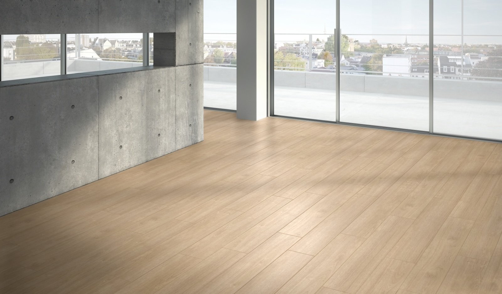 Ламинат Parador Basic 400V Дуб Престиж природа 1744349 1285×194×8 фото в интерьере