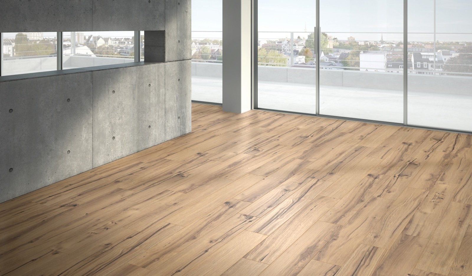 Ламинат Parador Basic 400 Дуб Хроника 1744348 1285×194×8 фото в интерьере