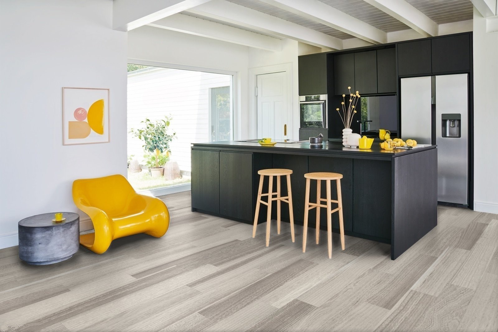 Ламинат Parador Classic 1050 Акация серая 1744694 1285×194×8 фото в интерьере