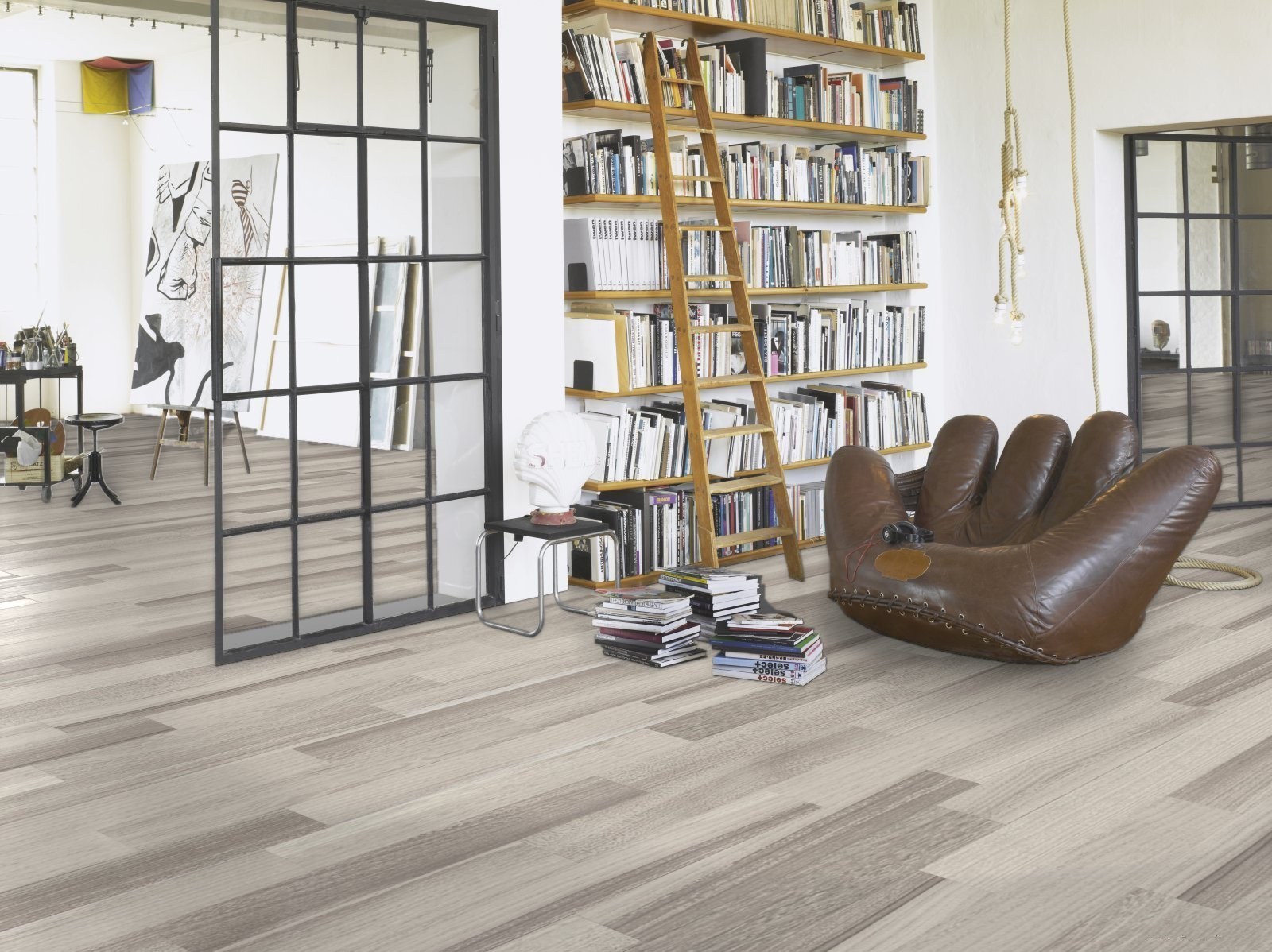 Ламинат Parador Classic 1050 Акация серая 1744694 1285×194×8 фото в интерьере