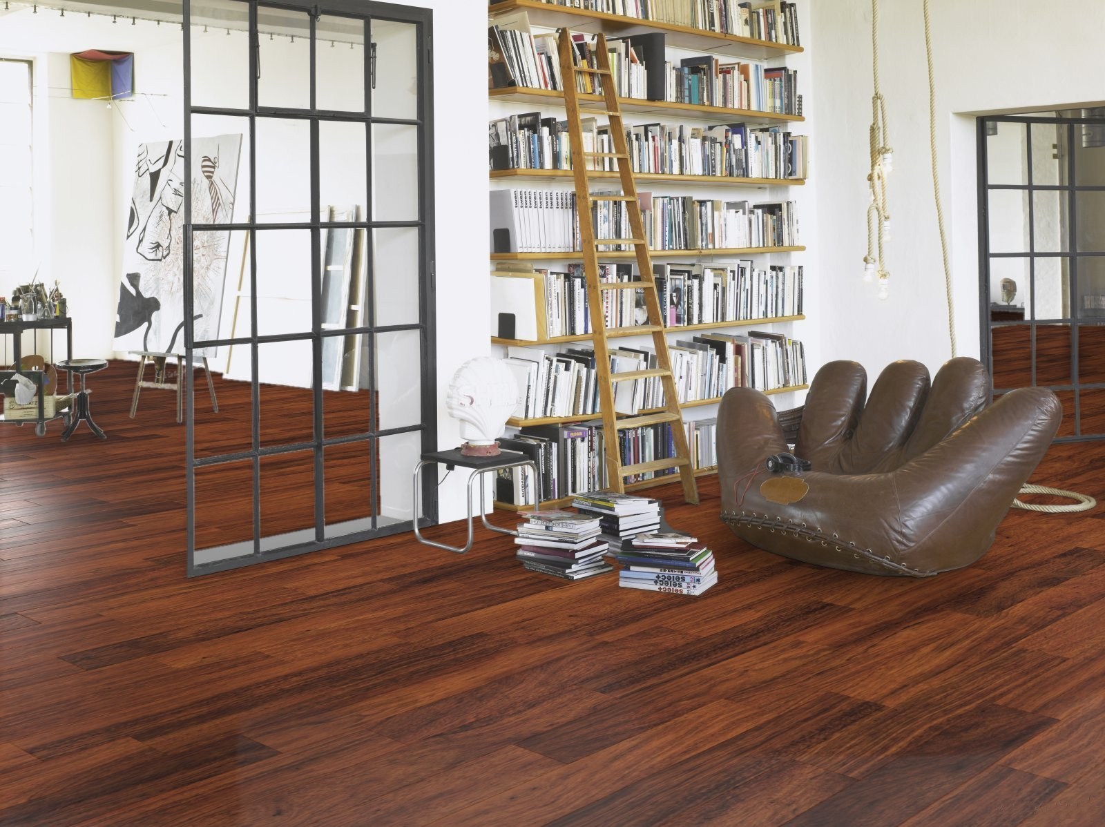 Ламинат Parador Classic 1050 Мербау 1744693 1285×194×8 фото в интерьере