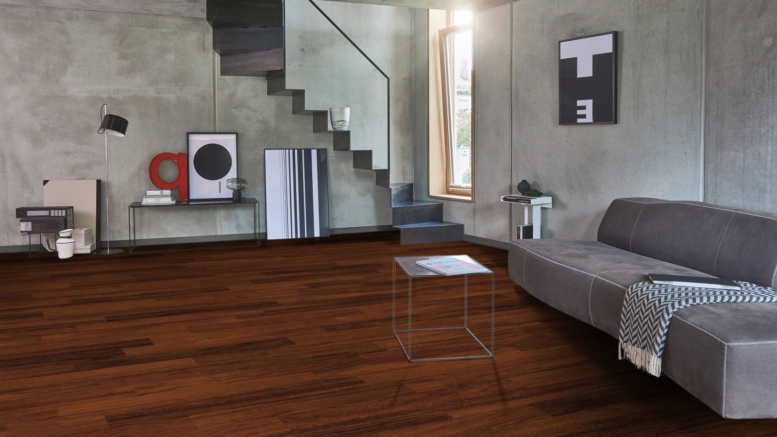 Ламинат Parador Classic 1050 Мербау 1744693 1285×194×8 фото в интерьере