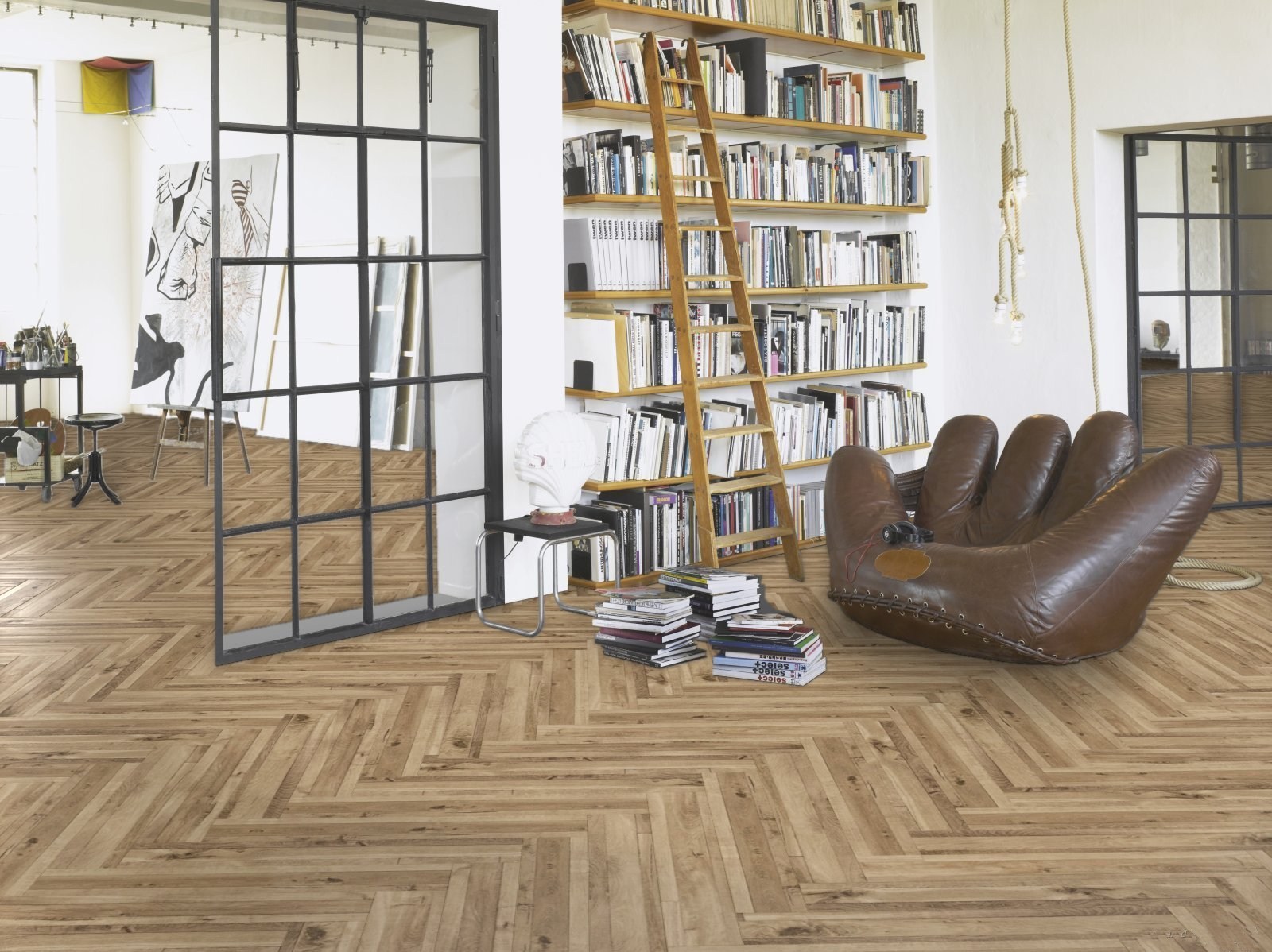 Ламинат Parador Trendtime 3 Multiplank Mix природа 1744703 венгерская елка 858×143×8 фото в интерьере