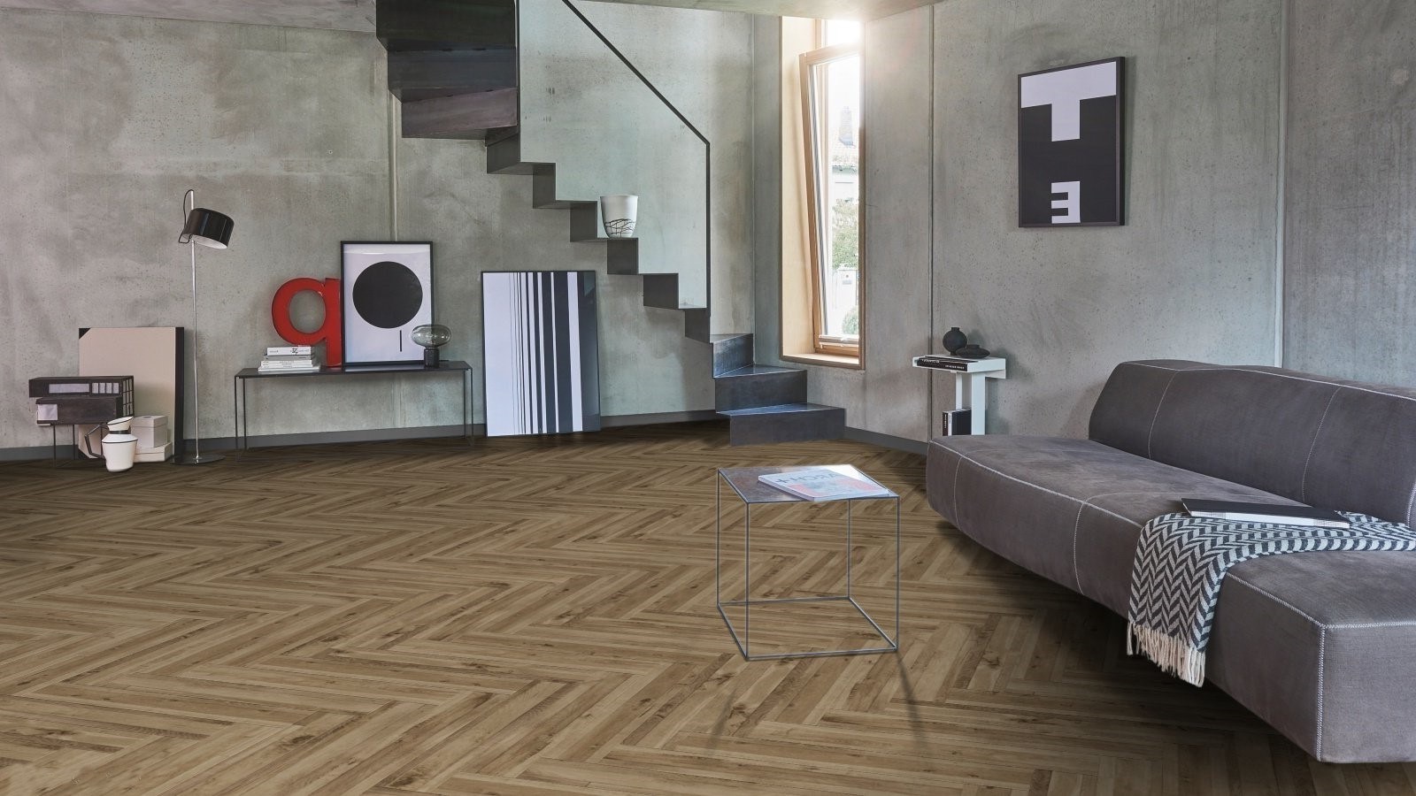 Ламинат Parador Trendtime 3 Multiplank Mix природа 1744703 венгерская елка 858×143×8 фото в интерьере