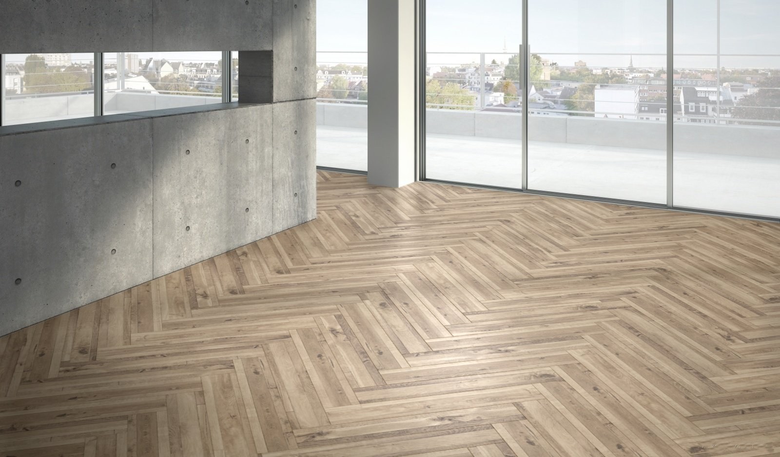 Ламинат Parador Trendtime 3 Multiplank Mix природа 1744703 венгерская елка 858×143×8 фото в интерьере