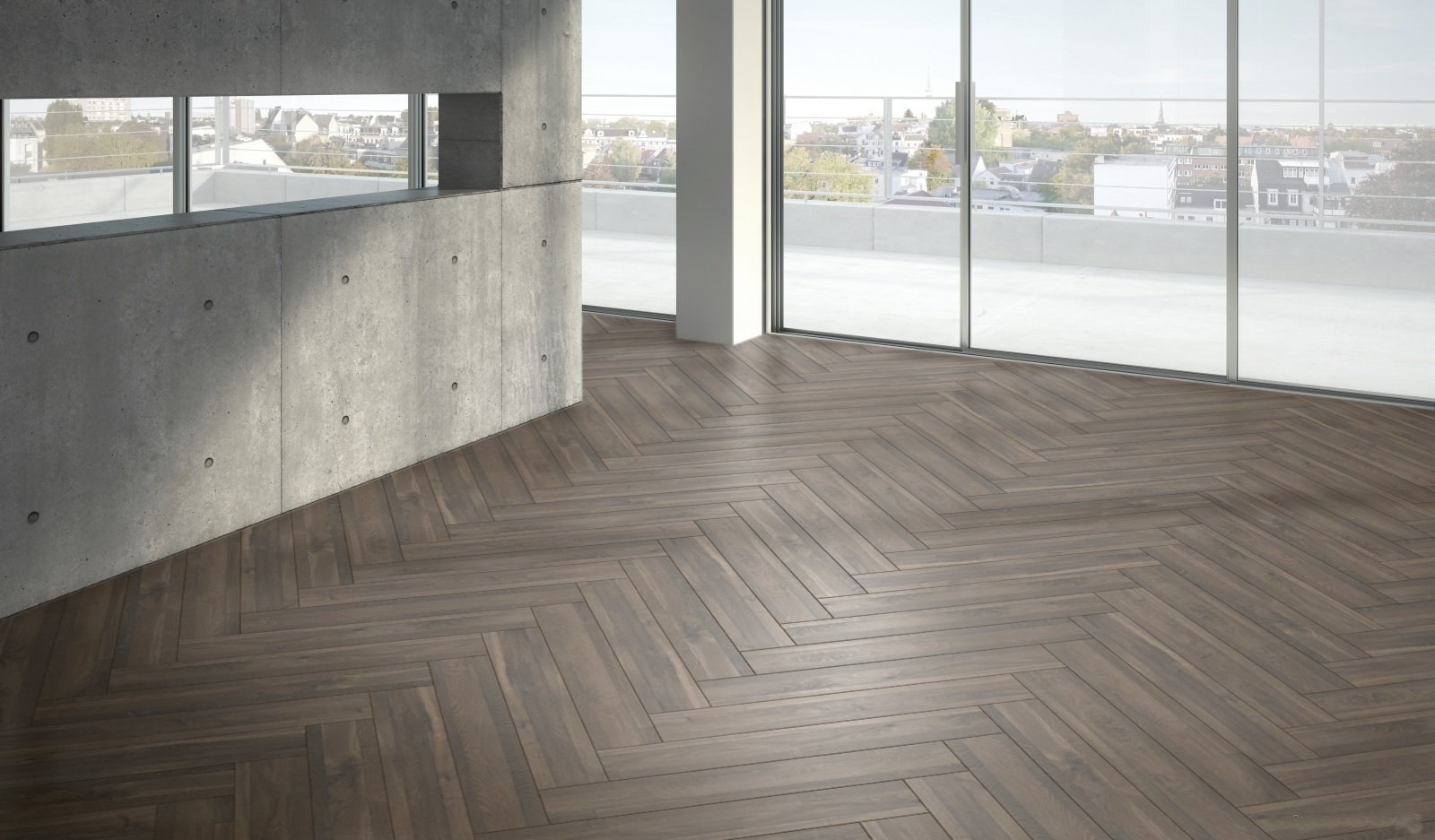 Ламинат Parador Trendtime 3 Multiplank Mix античный 1744702 венгерская елка 858×143×8 фото в интерьере