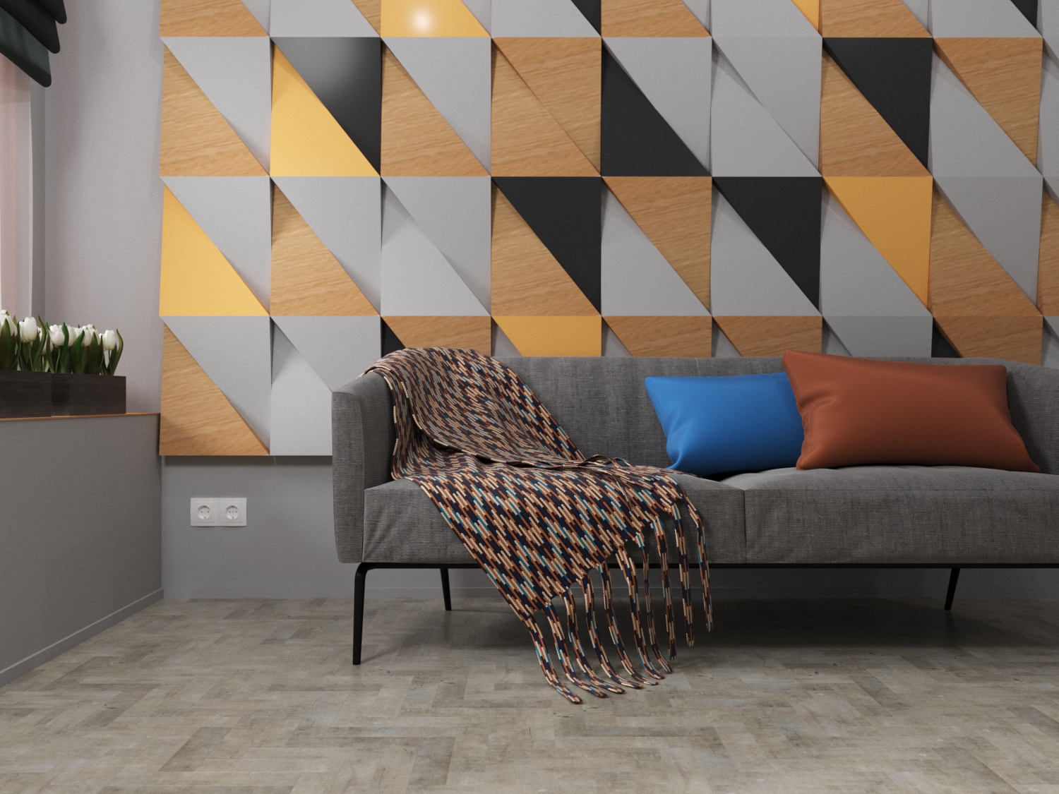 Кварцвиниловая плитка FineFloor клеевая Craft Small Plank Джакарта FF-441 венгерская елка 261,3×65,3×2,5 фото в интерьере