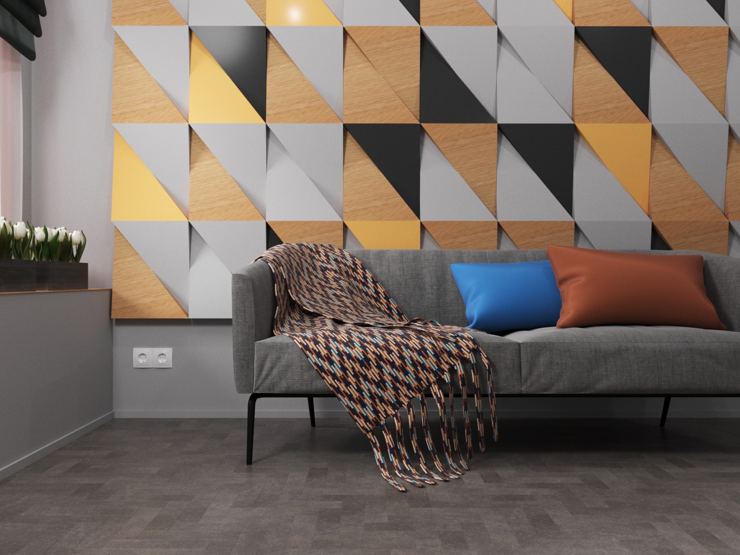 Кварцвиниловая плитка FineFloor клеевая Craft Small Plank Шато Де Анжони FF-499 венгерская елка 261,3×65,3×2,5 фото в интерьере