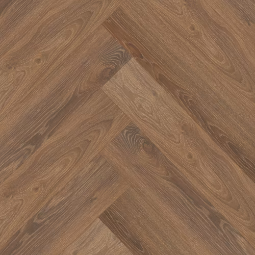 Кварцвиниловый SPC ламинат Floor Factor Herringbone Tobacco Braun Oak HB.15 венгерская елка 675×135×5