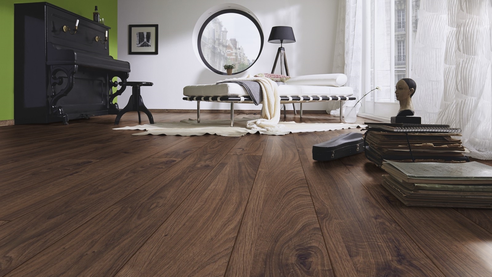 Ламинат Group Thys X-Treme. T Дуб Belgian Brown 712888 1845×188×12 фото в интерьере