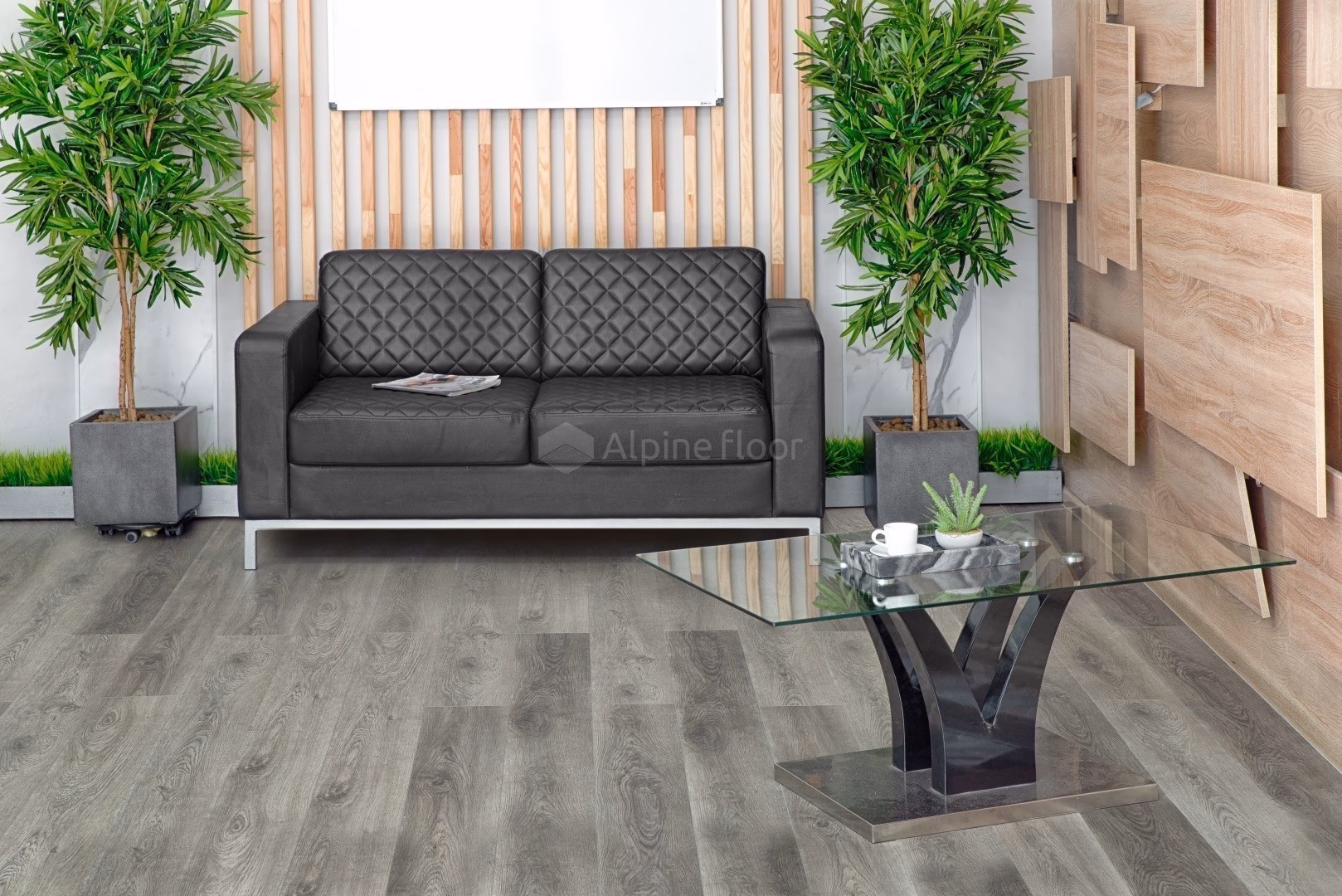 Кварцвиниловый SPC ламинат Alpine Floor Grand Sequoia Негара ECO 11-17 1524×180×4 фото в интерьере