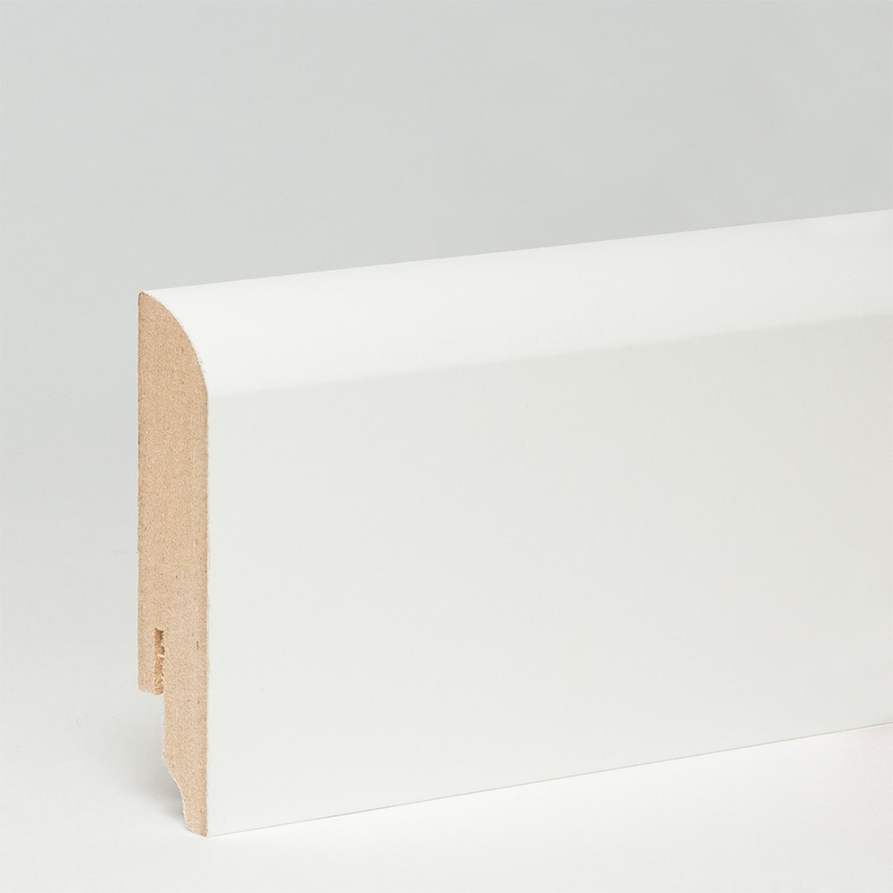 Плинтус МДФ ламинированный TeckWood белый Титан 2150×70×16