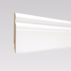 Плинтус МДФ ламинированный TeckWood белый Титан Классик 2150×80×16
