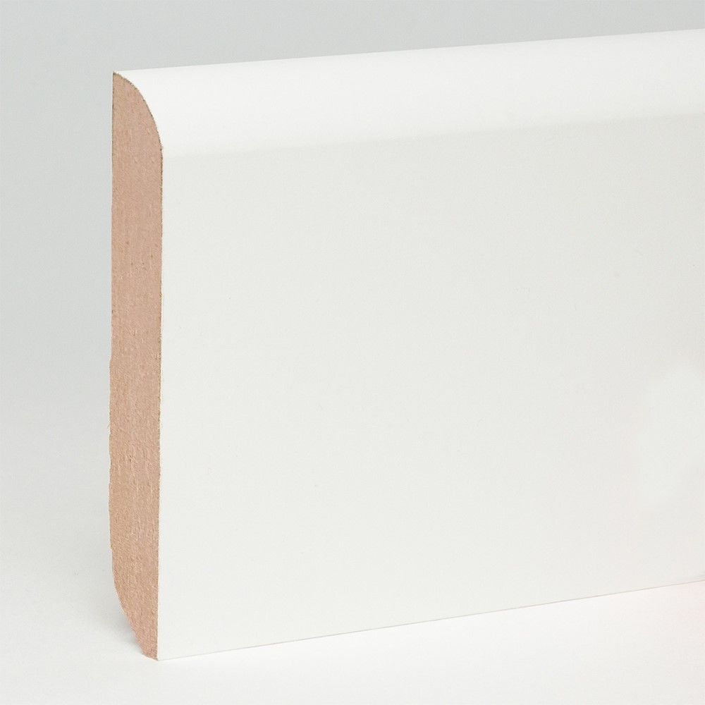 Плинтус МДФ ламинированный TeckWood белый Титан 2150×80×10