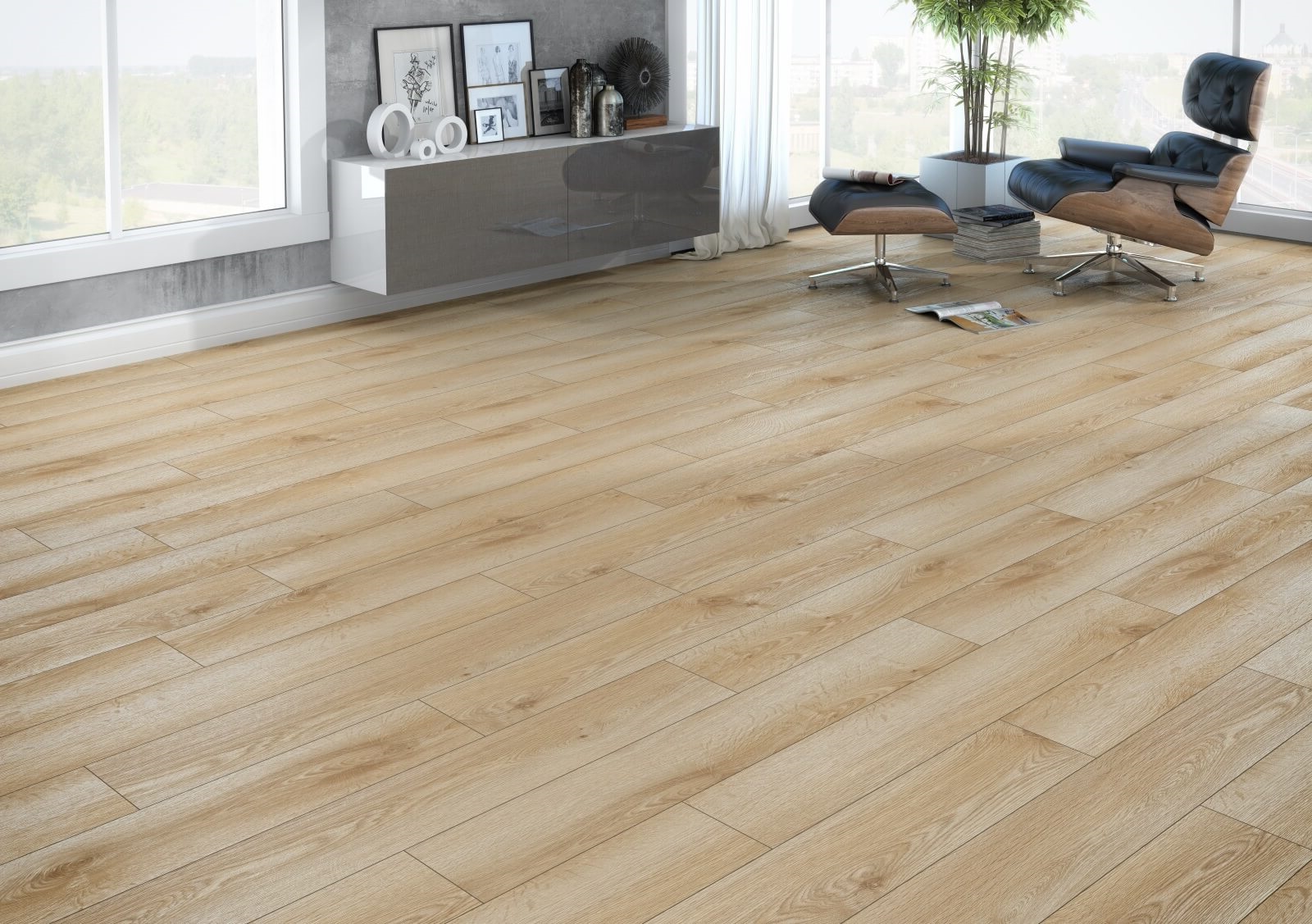 Ламинат AGT Natura Line Дуб Тренд PRK501 1200×191×8 фото в интерьере