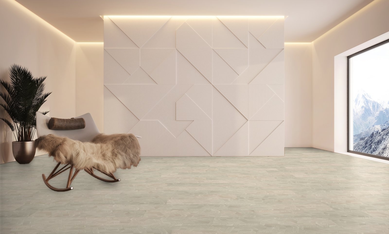 Ламинат AGT Spark Design by Defne Koz Крем PRK701 1200×190×12 фото в интерьере