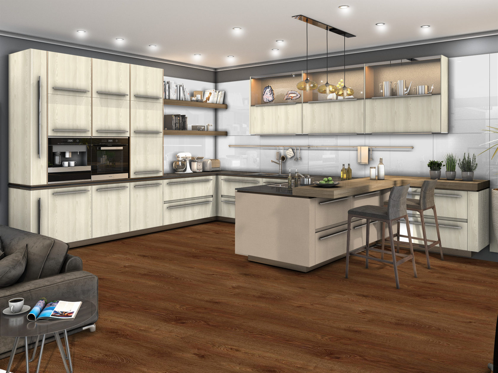 Ламинат AGT Effect Россо PRK909 1200×191×8 фото в интерьере