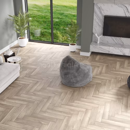 Кварцвиниловый SPC ламинат Alpine Floor Parquet Light Дуб Натуральный отбеленный ECO 13-5 венгерская елка 600×125×4