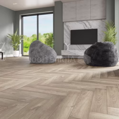 Кварцвиниловый SPC ламинат Alpine Floor Parquet Light Дуб Натуральный отбеленный ECO 13-5 венгерская елка 600×125×4